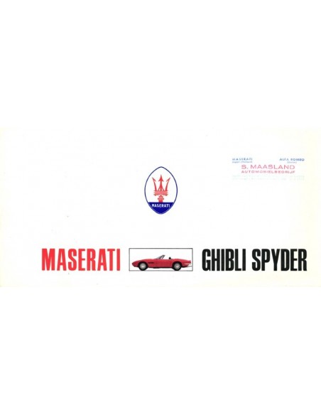 1969 MASERATI GHIBLI SPYDER PROSPEKT