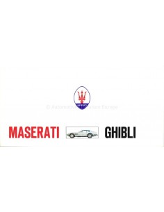 1969 MASERATI GHIBLI BROCHURE