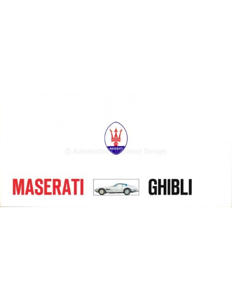 1969 MASERATI GHIBLI PROSPEKT