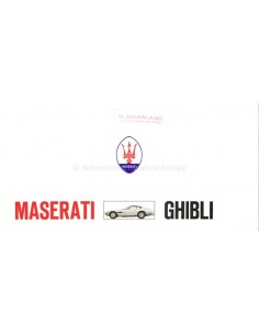 1969 MASERATI GHIBLI BROCHURE