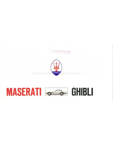 1969 MASERATI GHIBLI PROSPEKT