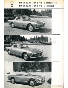 1962 MASERATI 3500 GT 2+2 COUPE CABRIOLET LEAFLET