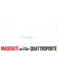 1968 MASERATI QUATTROPORTE I BROCHURE