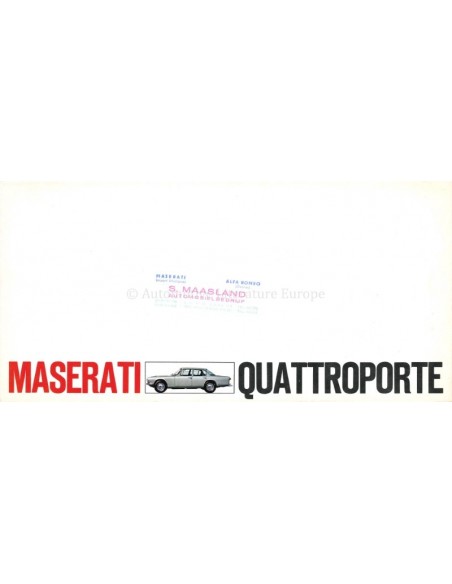 1968 MASERATI QUATTROPORTE I PROSPEKT