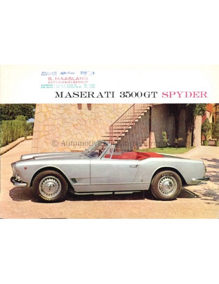 1959 MASERATI 3500 GT 2+2 TOURING BROCHURE