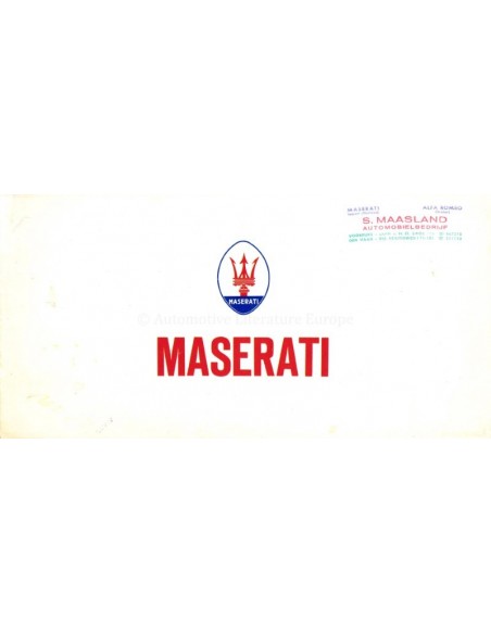 1971 MASERATI INDY GHIBLI & MEXICO BROCHURE