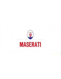 1972 MASERATI INDY & GHIBLI & MEXICO BROCHURE