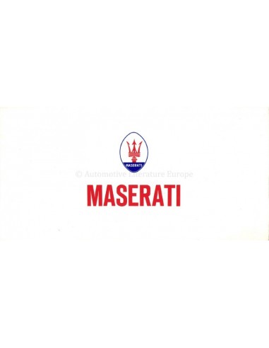 1972 MASERATI INDY & GHIBLI & MEXICO PROSPEKT
