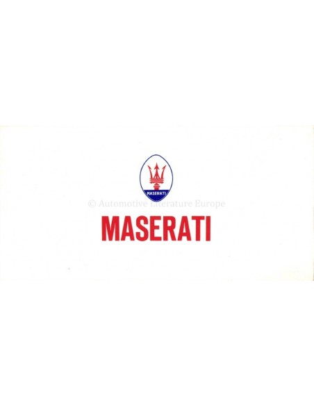 1972 MASERATI INDY & GHIBLI & MEXICO PROSPEKT