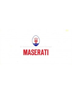 1972 MASERATI INDY & GHIBLI & MEXICO BROCHURE