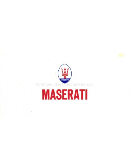 1972 MASERATI INDY & GHIBLI & MEXICO PROSPEKT