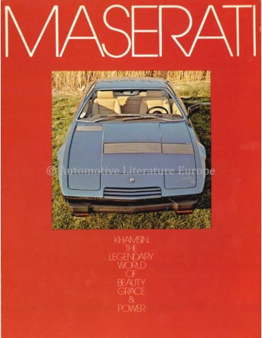 1974 MASERATI KHAMSIN BROCHURE ENGELS (VS)