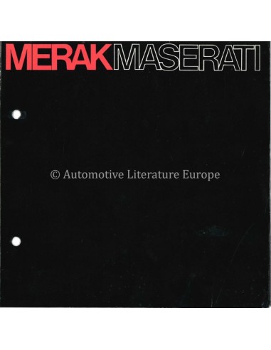 1972 MASERATI MERAK BROCHURE FRANS