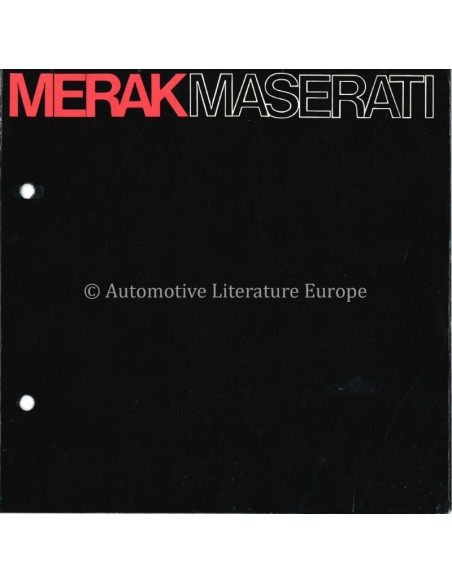 1972 MASERATI MERAK BROCHURE FRANS