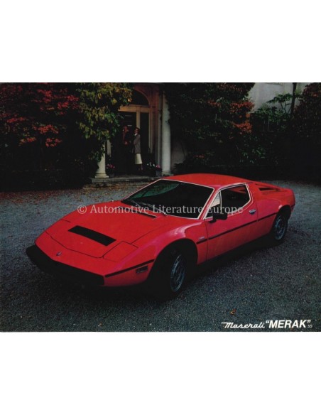 1978 MASERATI MERAK SS LEAFLET ENGLISCH (USA)