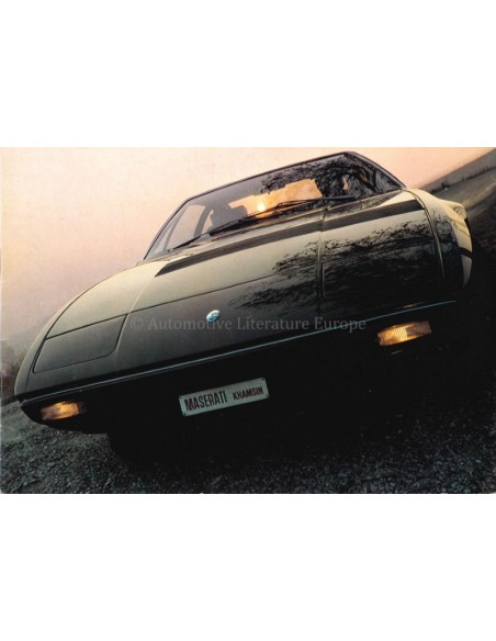 1974 MASERATI KHAMSIN BROCHURE NEDERLANDS