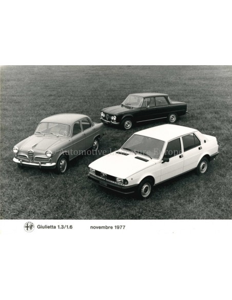 1977 ALFA ROMEO GIULIETTA 1.3/1.6 PRESS PHOTO