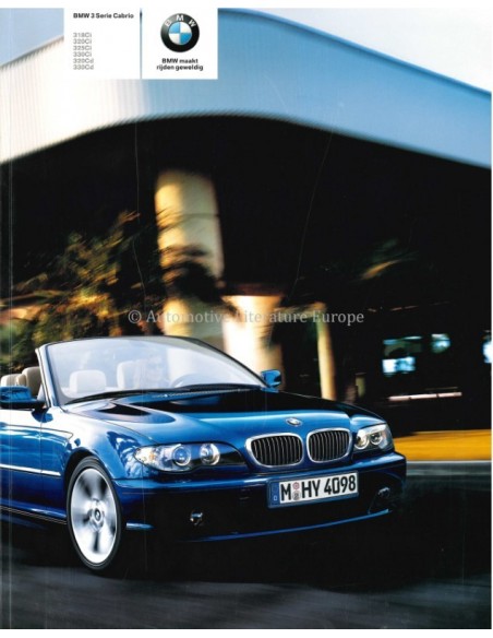 2005 BMW 3 SERIES CONVERTIBLE BROCHURE DUTCH
