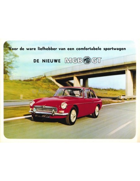 1966 MG MGB GT BROCHURE NIEDERLÄNDISCH