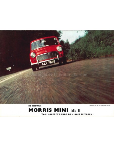 1969 MORRIS MINI MK II BROCHURE DUTCH