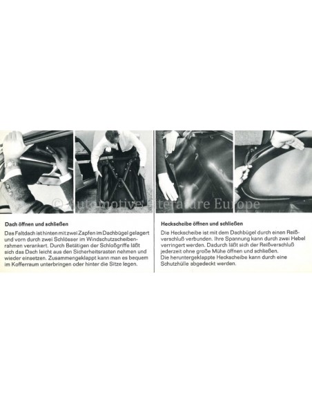 1966 PORSCHE TARGA BROCHURE DUITS