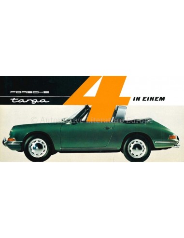 1966 PORSCHE TARGA BROCHURE DUITS