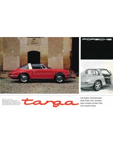 1968 PORSCHE 911 TARGA LEAFLET