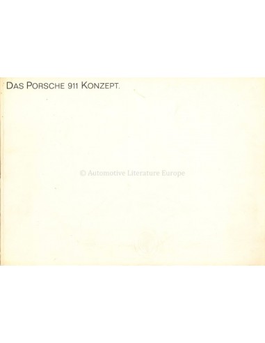 1970 PORSCHE 911 DAS KONZEPT BROCHURE DUITS