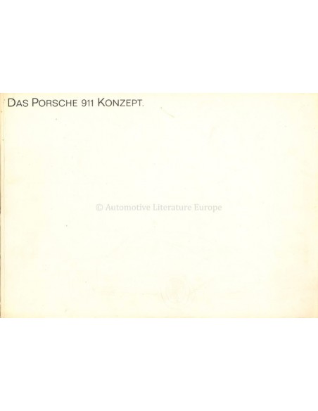 1970 PORSCHE 911 DAS KONZEPT BROCHURE DUITS