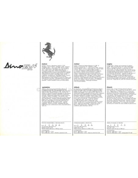 1977 FERRARI DINO 308 GT4 LEAFLET