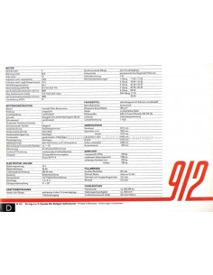 1965 PORSCHE 912 BROCHURE DUITS 2
