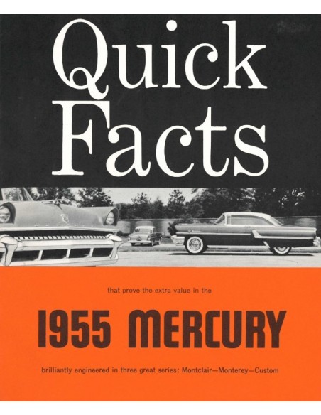 1955 MERCURY PROGRAMM PROSPEKT ENGLISCH