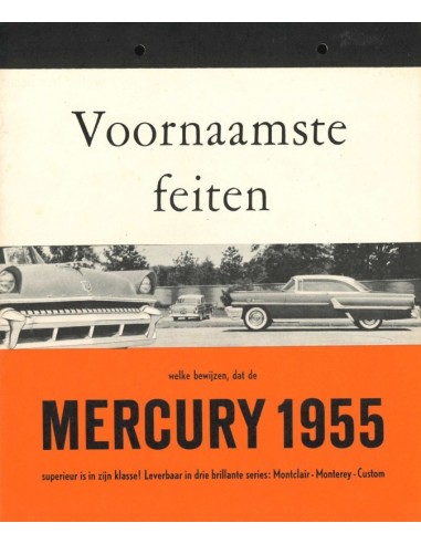 1955 MERCURY PROGRAMM PROSPEKT NIEDERLÄNDISCH