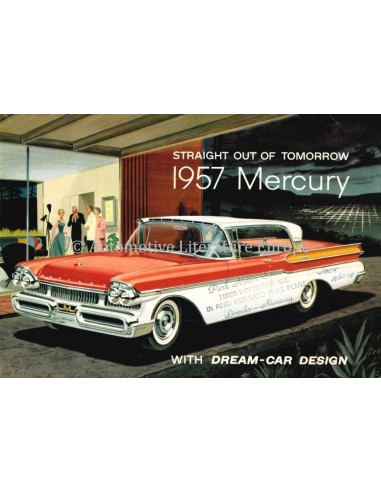 1957 MERCURY PROGRAMM PROSPEKT ENGLISCH