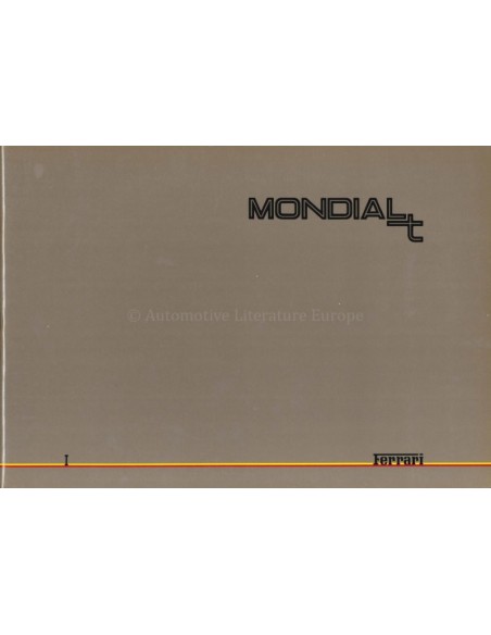 1989 FERRARI MONDIAL T PERSMAP ITALIAANS 545/89
