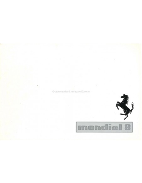 1980 FERRARI MONDIAL 8 BROCHURE 182/80