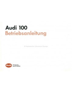 1987 AUDI 100 OWNERS MANUAL HANDBOOK GERMAN