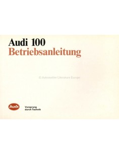 1989 AUDI 100 BETRIEBSANLEITUNG DEUTSCH