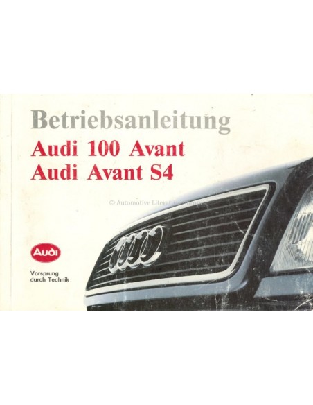 1993 AUDI 100 AVANT & AVANT S4 INSTRUCTIEBOEKJE DUITS