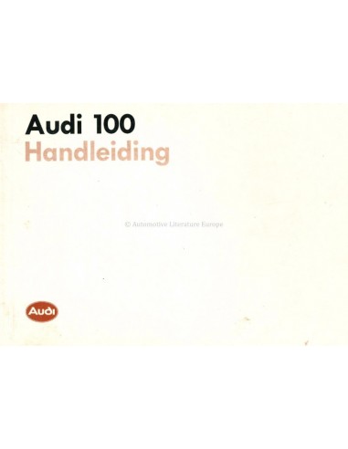 1987 AUDI 100 INSTRUCTIEBOEKJE NEDERLANDS
