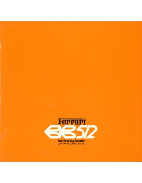 1978 FERRARI 512 BB BROCHURE 158/78