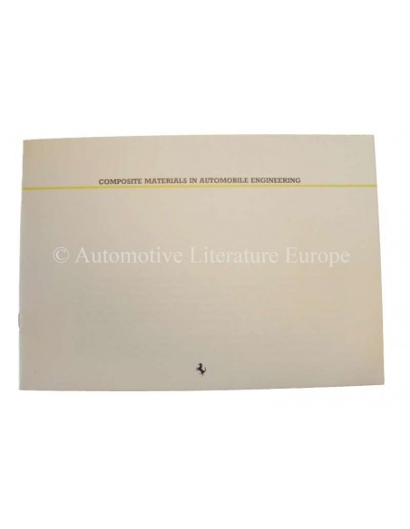 1987 FERRARI F40 PERSMAP ENGELS "GELIMITEERDE UITGAVE"