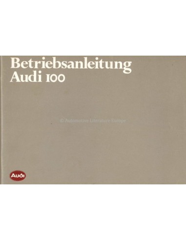 1983 AUDI 100 INSTRUCTIEBOEKJE DUITS