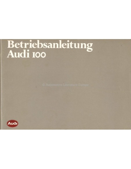 1983 AUDI 100 OWNERS MANUAL HANDBOOK GERMAN