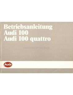 1985 AUDI 100 INSTRUCTIEBOEKJE DUITS