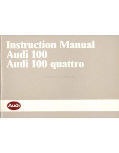 1986 AUDI 100 & 100 QUATTRO HANDLEIDING ENGELS