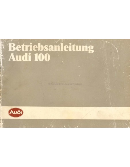 1984 AUDI 100 OWNERS MANUAL HANDBOOK GERMAN