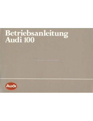 1984 AUDI 100 OWNERS MANUAL HANDBOOK GERMAN