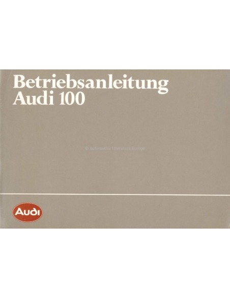 1984 AUDI 100 OWNERS MANUAL HANDBOOK GERMAN