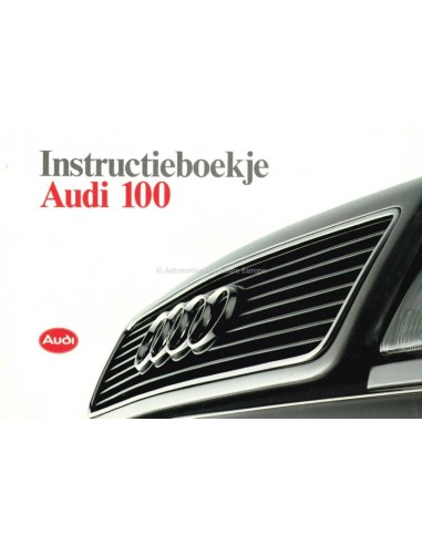 1990 AUDI 100 INSTRUCTIEBOEKJE NEDERLANDS